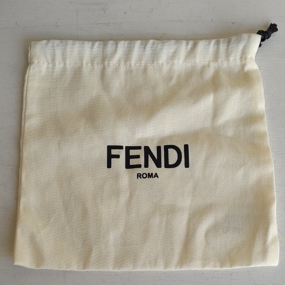 Fendi Cream Drawstring Pouch